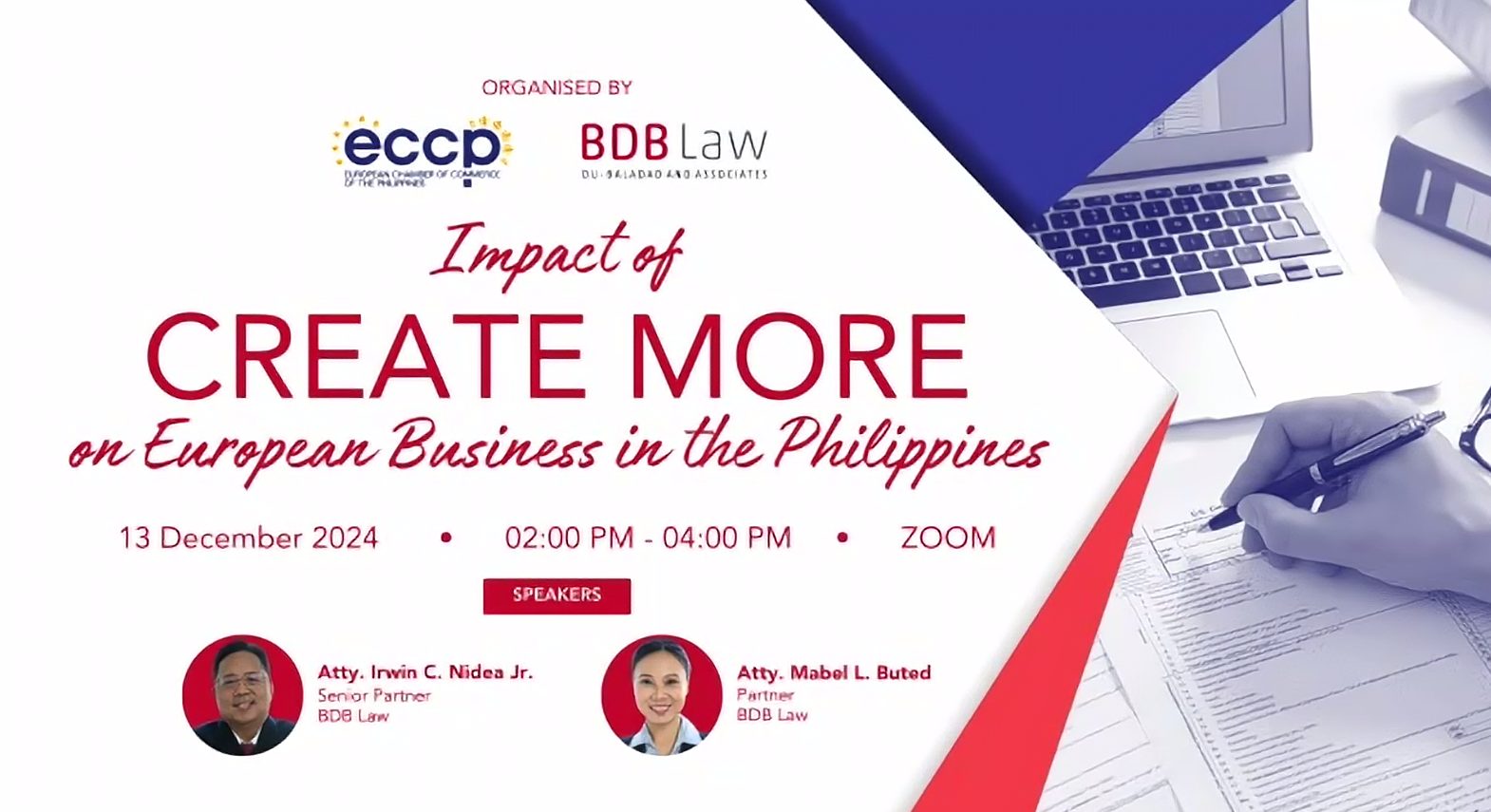 BDB Law - ECCP: CREATE MORE Webinar 2024