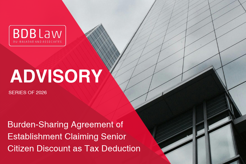 Burden-Sharing Agreement of Establishment Claiming Senior Citizen Discount as Tax Deduction