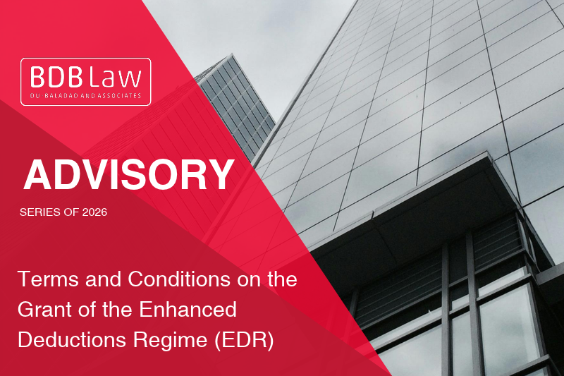 Terms and Conditions on the Grant of the Enhanced Deductions Regime (EDR)