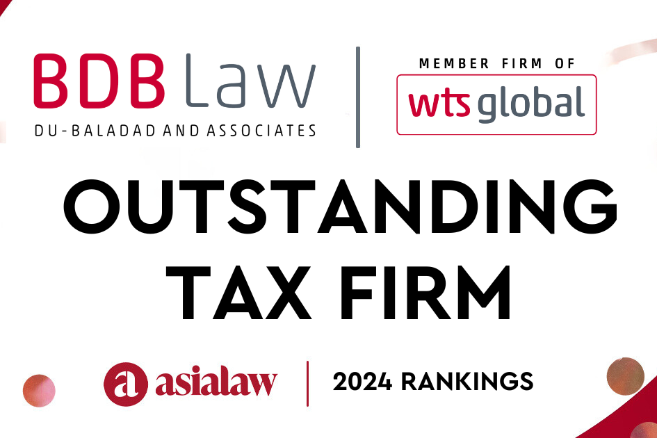 Du-Baladad and Associates has once again been recognized as an Outstanding Tax Firm by the Asialaw Awards 2024