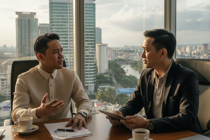 980 two men talking