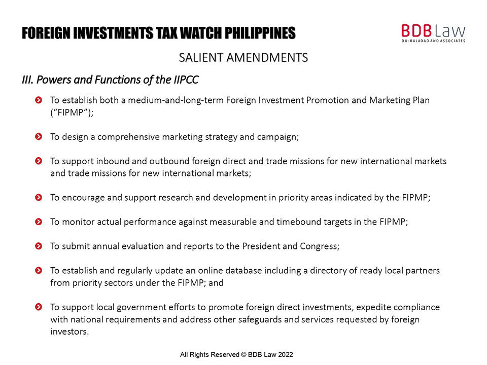 Foreign Investments PH BDB Law